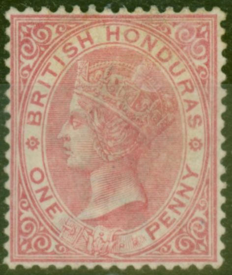 Old Postage Stamp from British Honduras 1884 1d Rose SG18 Fine Unused