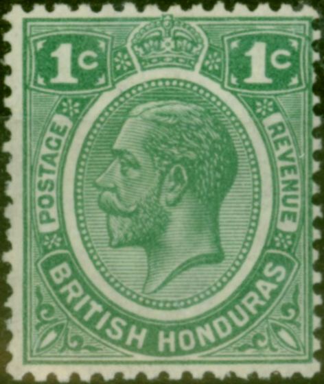 Rare Postage Stamp British Honduras 1926 1c Green SG126 Fine VLMM