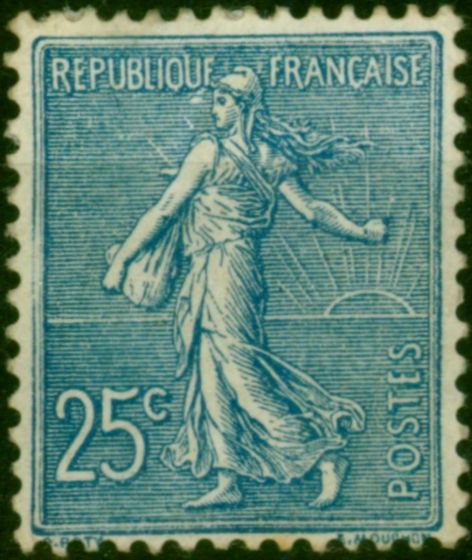 France 1903 25c Blue SG318 Fine MM  King Edward VII (1902-1910) Old Stamps
