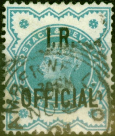 Old Postage Stamp from GB 1901 1/2d Blue-Green SG017 Fine Used
