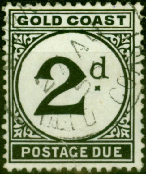 Old Postage Stamp from Gold Coast 1951 2d Black SGD5 Fine Used
