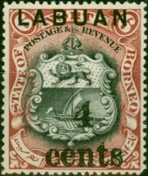 Rare Postage Stamp Labuan 1904 4c on 6c SG130 Fine MM