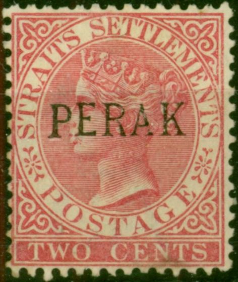 Perak 1884 2c Pale Rose SG18 Type 15 Narrow E Fine MM . Queen Victoria (1840-1901) Mint Stamps