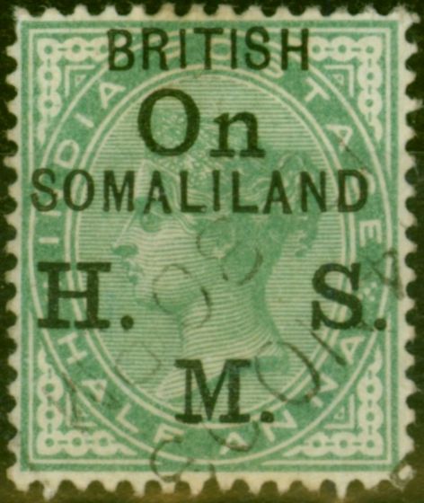 Old Postage Stamp from Somaliland 1903 1/2a Yellow-Green SG01 Fine Used
