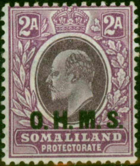 Somaliland 1905 2a Dull & Bright Purple SG014 Multi Crown CA V.F VLMM. King Edward VII (1902-1910) Mint Stamps