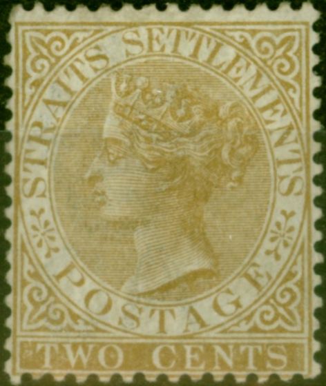 Rare Postage Stamp Straits Settlements 1882 2c Brown SG50 Good MM