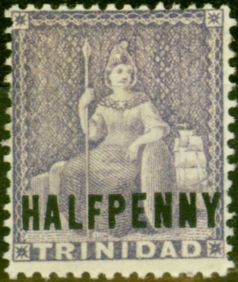 Rare Postage Stamp from Trinidad 1879 1/2d Lilac SG98 Fine & Fresh Mtd Mint