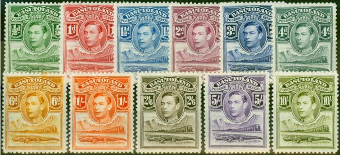 Valuable Postage Stamp Basutoland 1938 Set of 11 SG18-28 Fine LMM (2)