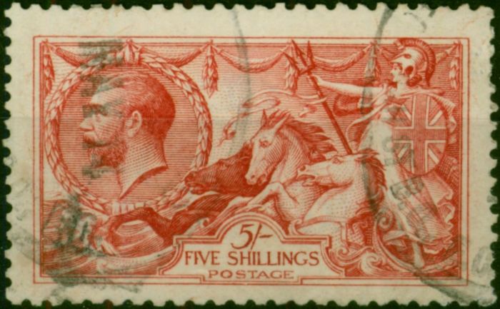 GB 1913 5s Rose-Carmine SG401 Fine Used . King George V (1910-1936) Used Stamps