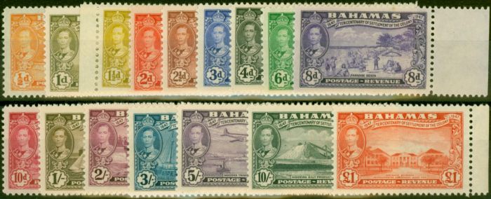 Valuable Postage Stamp Bahamas 1948 Set of 16 SG178-193 Superb MNH