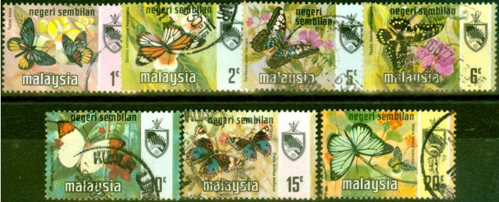Rare Postage Stamp from Negri Sembilan 1971 Butterflies Set of 7 SG91-97 Fine Used