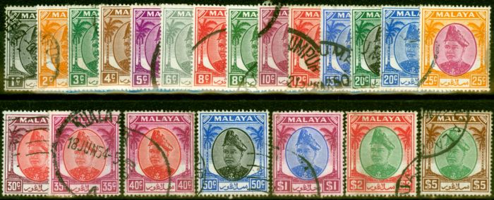 Valuable Postage Stamp from Selangor 1949-55 Set of 21 SG90-110 Fine Used