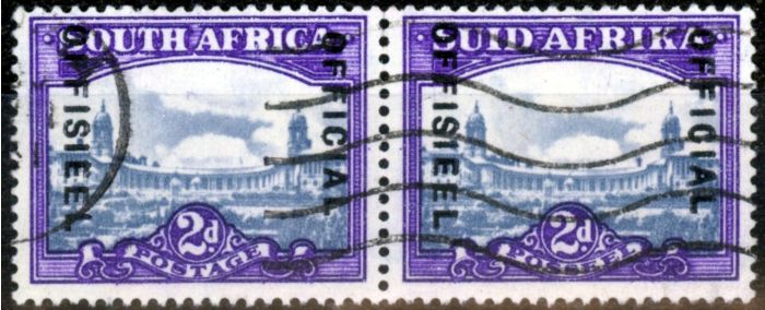Collectible Postage Stamp from South Africa 1949 2d Slate & Brt Violet SG036b Fine Used (9)