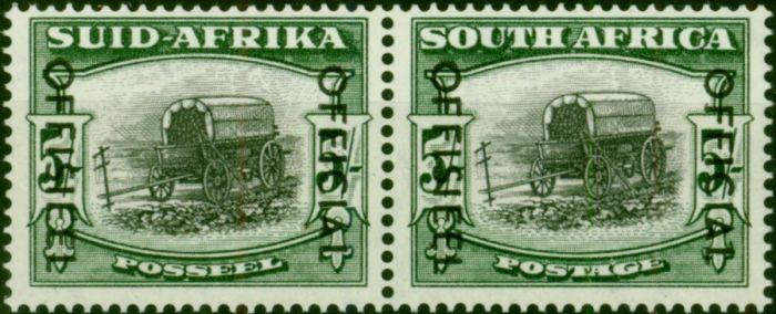 South Africa 1954 5s Black & Deep Yellow-Green SG050a Type II V.F MNH . Queen Elizabeth II (1952-2022) Mint Stamps