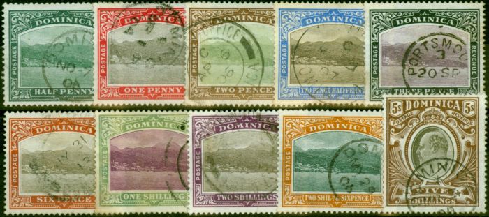 Valuable Postage Stamp from Dominica 1903 Set of 10 SG27-36 Fine Used