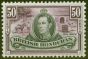 Old Postage Stamp from British Honduras 1938 50c Black & Purple SG158 V.F Very Lighlty Mtd Mint