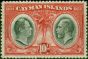 Old Postage Stamp Cayman Islands 1932 10s Black & Scarlet SG95 V.F VLMM