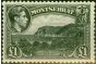 Collectible Postage Stamp Montserrat 1948 £1 Black SG112 Fine LMM