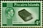 Old Postage Stamp from Pitcairn Islands 1951 4d Black & Emerald-Green SG5b Fine Lightly Mtd Mint