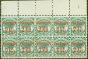 Valuable Postage Stamp from Samoa 1899 2 1/2d on 1d Bluish Green SG84 V.F MNH Block of 10