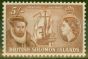 Rare Postage Stamp from Solomon Islands 1956 5s Red-Brown SG94 V.F MNH