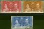 Rare Postage Stamp from Virgin Islands 1937 Coronation Set of 3 SG107-109 V.F.U