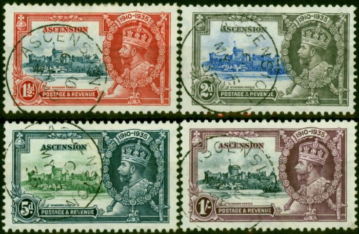 Ascension 1935 Jubilee Set of 4 SG31-34 V.F.U 1st Day of Issue CDS  King George V (1910-1936) Valuable Stamps