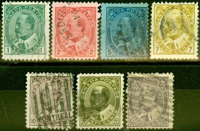 Collectible Postage Stamp from Canada 1903 Set of 7 SG173-187 Good Used