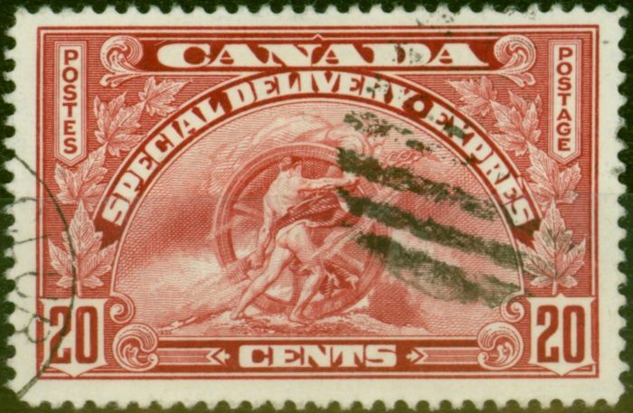 Collectible Postage Stamp Canada 1935 20c Scarlet SGS8 Richard Fine Used