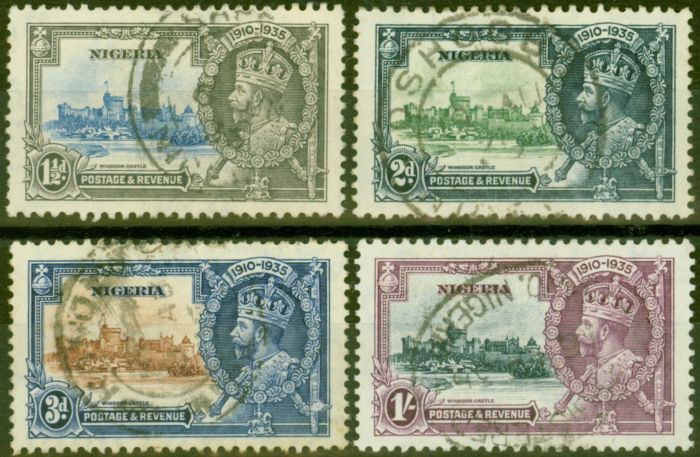 Rare Postage Stamp from Nigeria 1935 Jubilee set of 4 SG30-33 Good Used