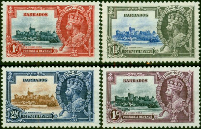 Barbados 1935 Jubilee Set of 4 SG241-244 Fine LMM  King George V (1910-1936) Old Stamps