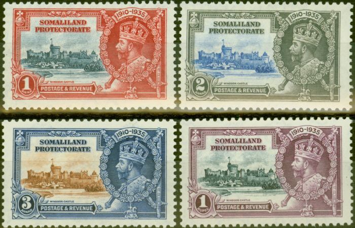 Valuable Postage Stamp from Somaliland 1935 Jubilee set of 4 SG86-89 Fine Lightly Mtd Mint