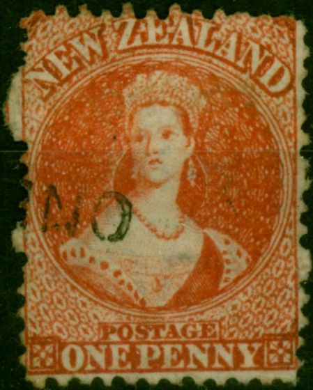 New Zealand 1864 1d Carmine-Vermilion SG110 Fine Used Queen Victoria (1840-1901) Collectible Stamps