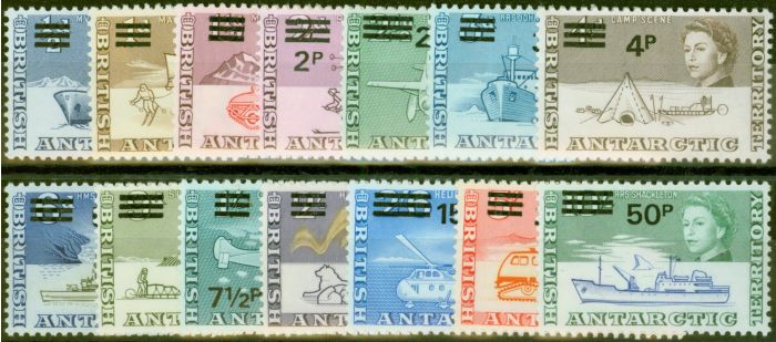 Valuable Postage Stamp from B.A.T 1971 Decimal set of 14 SG24-37 V.F MNH