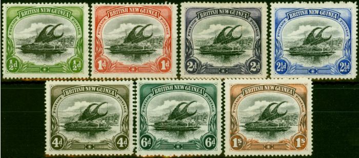 Rare Postage Stamp New Guinea 1901 Set of 7 to 1s SG9-15 Good MM
