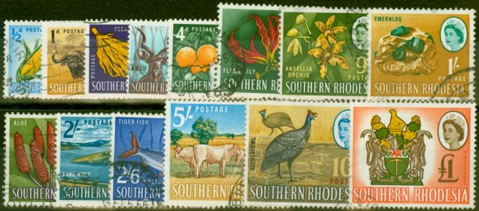 Valuable Postage Stamp from Southern Rhodesia 1964 Set of 14 SG92-105 Fine Used