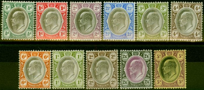 Collectible Postage Stamp from Transvaal 1902 Set of 11 to 5s SG244-254 Fine Mtd Mint
