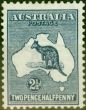 Valuable Postage Stamp from Australia 1913 2 1/2d Indigo SG4var 'Colour Spot East of Sydney & in Gulf of Carpentaria' Fine Mtd Mint