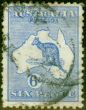 Old Postage Stamp from Australia 1913 6d Ultramarine SG9 Good Used