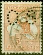 Rare Postage Stamp from Australia 1914 5d Chestnut SG022 Fine Used Nicely Centered