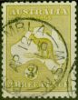 Old Postage Stamp from Australia 1915 3d Olive-Green SG37da Good Used