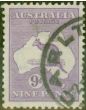 Valuable Postage Stamp from Australia 1916 9d Violet SG39 V.F.U