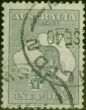 Collectible Postage Stamp Australia 1935 £1 Grey SG137 Good Used