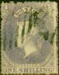 Collectible Postage Stamp from Ceylon 1861 1s Slate-Violet SG35 Good Used
