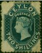 Ceylon 1864 2s Steel Blue SG59 Fine MM  Queen Victoria (1840-1901) Old Stamps