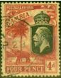 Valuable Postage Stamp from Gambia 1927 4d Red-Yellow SG129 V.F.U