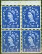 Collectible Postage Stamp from GB 1961 1d Ultramarine SG611l Booklet Pane V.F MNH