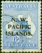 Old Postage Stamp from New Guinea 1915 6d Ultramarine SG78 Fine Used