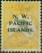 Collectible Postage Stamp New Guinea 1919 5s Grey & Yellow SG116 Fine Used