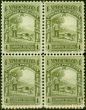 Old Postage Stamp Newfoundland 1897 4c Olive-Green SG69 Fine MNH Block of 4